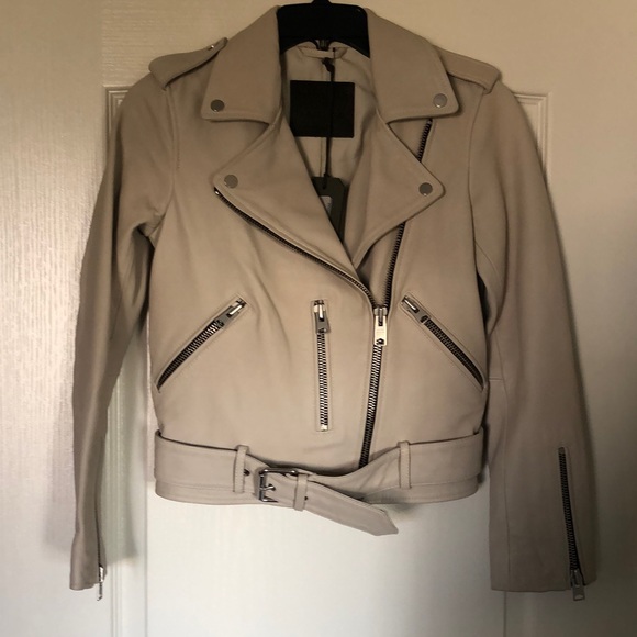 Allsaints Balfern leather jacket Size 0 - Picture 4 of 9